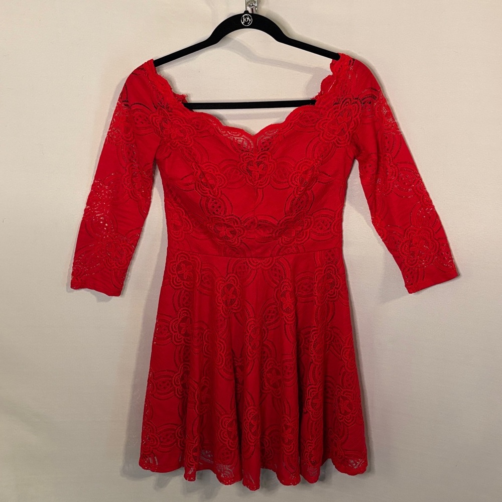 Jodi Kristopher Dress Red Mini Cocktail Dress Size 3